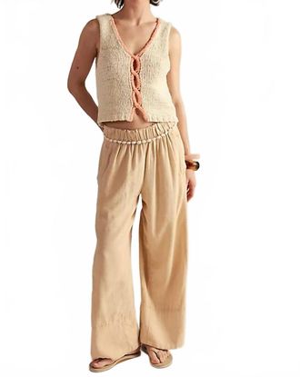 Free People Sicily Shell Sweater In Ivory Combo