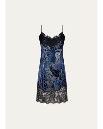 Lise Charmel Lace-Up Burnout Velvet Babydoll