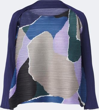 Pleats Please Issey Miyake Top Surprise! estampado plisado