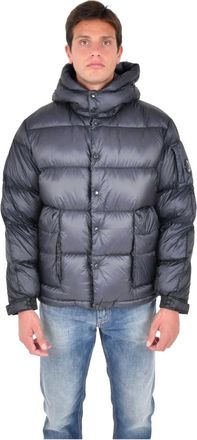 C.P. Company C.p. Company, Jassen, Heren, Blauw, S, Polyester, D.d. Shell Jas met Afneembare Capuchon en Donsvulling