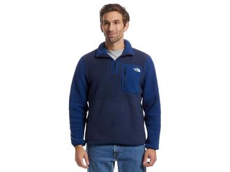 The North Face Yumiori 1/4 Zip Mens Coat Summit Navy/Estate Blue/Summit Navy : 2XL, Fleece/Polyester