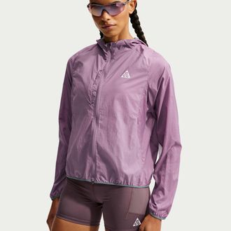 Nike Womens Nike ACG Aireez UV Protection Trail Running Jacket in Purple | IQ8123-536