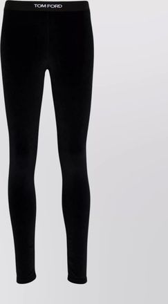 Tom Ford velvet logo waistband leggings