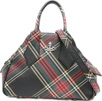 Vivienne Westwood Structured Handbag with Tartan Check Pattern