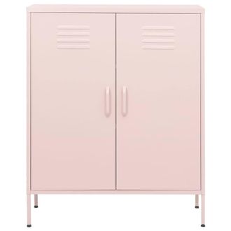 Berkfield Home Storage Cabinet Pink 80x35x101.5 cm Steel