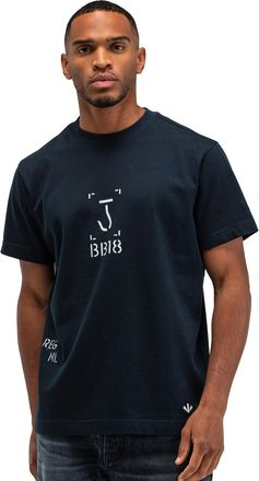 Butcher of Blue shirt donkerblauw Butcher of blue effen katoen