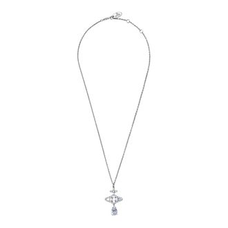 Vivienne Westwood Necklaces, female, Gray, Size: ONE SIZE Olympia Drop Pendant Necklace