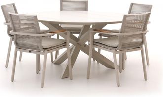 Bellagio la vita attrattiva Bellagio Marudo/Lodola &oslash; 150cm dining tuinset 6-delig stapelbaar