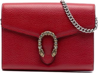 Gucci Pre-owned Womens Leather Dionysus Wallet On Chain - Red - One Size