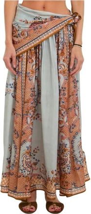 Zimmermann Aster Scarf Skirt - Dames - Maxi Rokken - Veelkleurig - M - Rokken