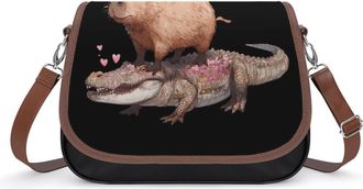 Generic Capybaras Alligators Crossbody Bags for Women Shoulder Messenger Bag Purse Handbags
