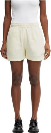 Maison Kitsun&eacute; Textured Regular Short - Dames - Bermuda - Beige - M - Katoen - Korte Broeken