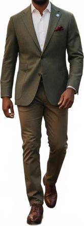 Hart Schaffner Marx Soft Wool Sport Coat With Patch Pockets In Olive