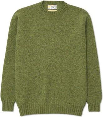 Fortela Shetland Crew Neck Sweater in Olive Green at Nordstrom, Size 44