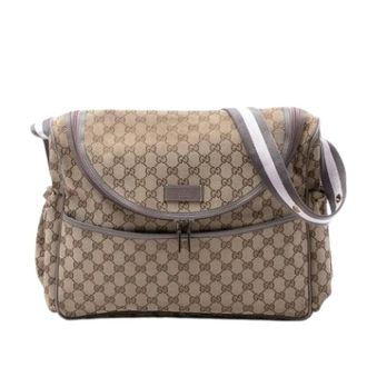 Gucci Pre-owned Cross Body Bags, female, Brown, Size: ONE SIZE Pre-owned Vintage Canvas Crossbody Bag