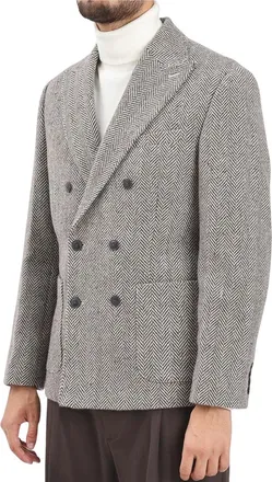 Selected Selected Double-Breasted Jacket - Brown