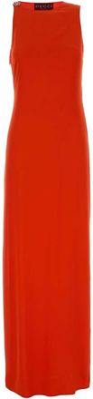 Gucci Womens Fluo Orange Crepe Dress - Size EU 36 (Womens)