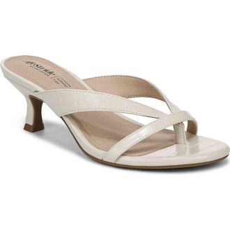 Life Stride Navine Kitten Heel Flip Flop in Bone at Nordstrom, Size 5.5