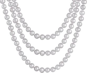 Splendid Pearls Endless Pink 80 Freshwater Pearl Necklace