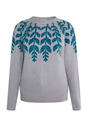 Usha Gebreide trui Dames Grijs Veelkleurig