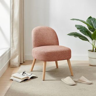 Furniturebox Minnie Fabric Accent Chair in Terracotta