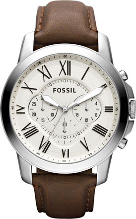 Fossil Mens Grant 44mm Chronograph, Stainless Steel Watch