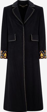 Luisa Spagnoli Langer gesteppter Flanellmantel mit Revers Steppa