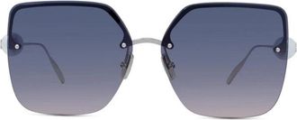 Givenchy GV40110U16Z Butterfly Rimless Sunglasses - Silver