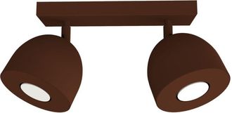 Lumicom Lumicom - campanella Plafoniera, 2X GU10, max 33W, metallo, corten, D.12cm