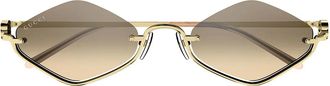 Gucci Sunglasses Gg1604 S 003 Gold/Orange Unisex