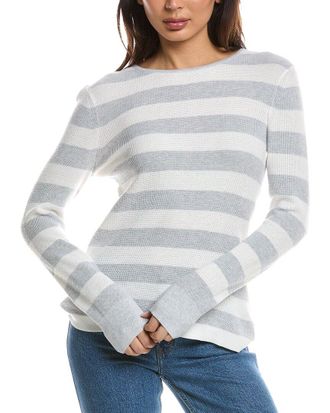 Fort&eacute; Cashmere Thermal Crewneck Cashmere-Blend Sweater