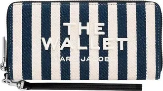 Marc Jacobs Stripe Canvas Continental Wallet - female - Marc Jacobs - Wallets & Cardholders - Blue - ONE SIZE - Accessories