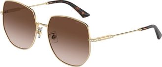 Jimmy Choo London JC4006BD Asian Fit 300613 Womens Sunglasses Gold Size 58