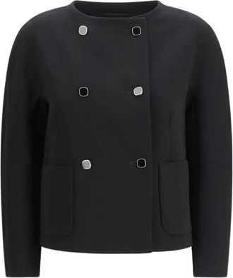 Max Mara Mstsauna Jas - Dames - Blazers - Zwart - L - Polyester - Jassen