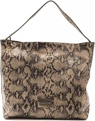 Pompei Donatella Elegant Python Print Leather Shoulder Womens Bag