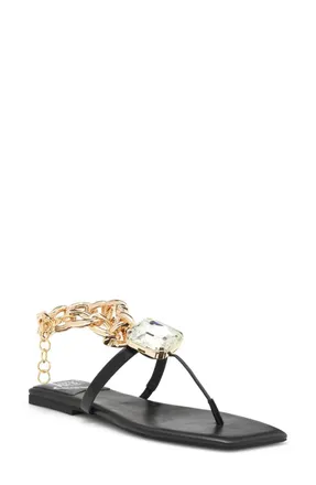 Jeffrey Campbell Womens Ring On It Sandal In Black