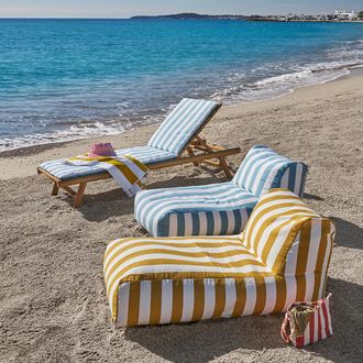 La Redoute Interieurs Gestreepte canvas tuinpoef, Hendaye