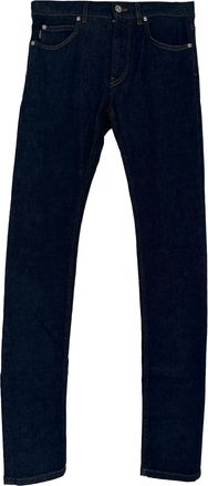 Versace Tailor-Fit Jeans in Navy Blue Cotton