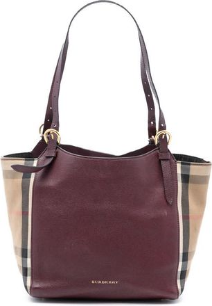 Burberry Pre-owned Burberry Small Leather and House Check Canvas Canterbury Tote CFPPAN1801