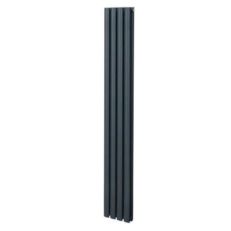 MonsterShop Oval Column Radiator - 1800mm x 240mm - Anthracite Grey