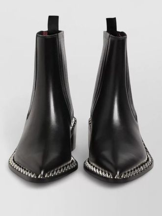 Dolce & Gabbana leather studded chelsea ankle boots