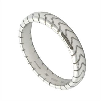 Bulgari Silver Platinum 950 Band Ring (Pre-Owned)