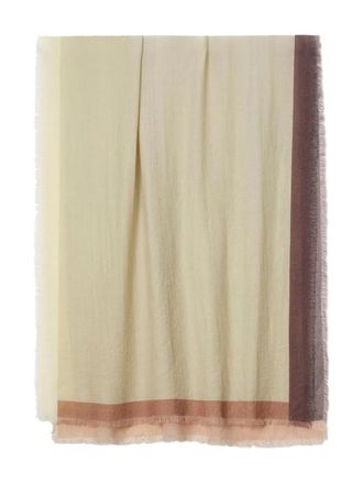 Rag & Bone Astrid border-fringed scarf - women - Wool - One Size - Neutrals