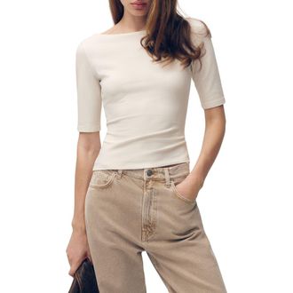 Reformation Santino Knit Top in Fior Di Latte at Nordstrom, Size X-Small