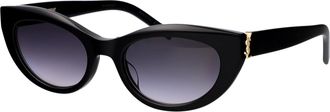 Saint Laurent Womens Sunglasses Slm115 Black Acetate Black-Black-Grey Black/black/grey