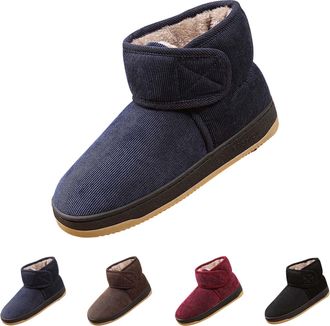 Generic Womens Winter Snow Boots Size 6 with Hook and Loop Closure, Slip Resistant Outdoor Shoes, Women Men Outdoor Comfortable Warm Fur Lined Boots for Cold 