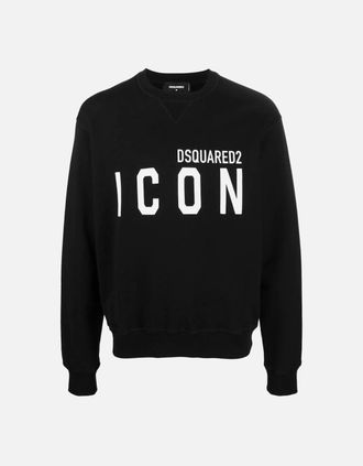 Dsquared2 Mens Dsquared2 Black Sweatshirt Large Icon Cool Black Logo - Size: 36