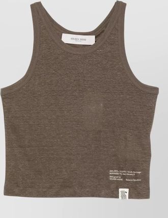 Golden Goose linen round neck tank top