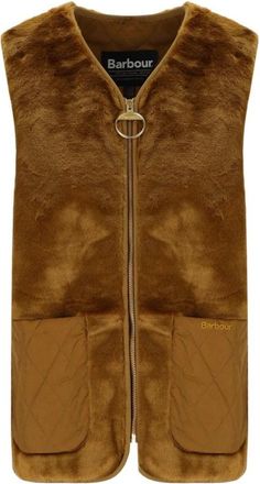 Barbour Karin Faux-Fur Gilet - Dames - Bodywarmers - Bruin - M - Nylon - Jassen