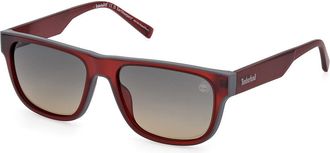 Timberland TB00025 Polarized 67R Mens Sunglasses Red Size 56